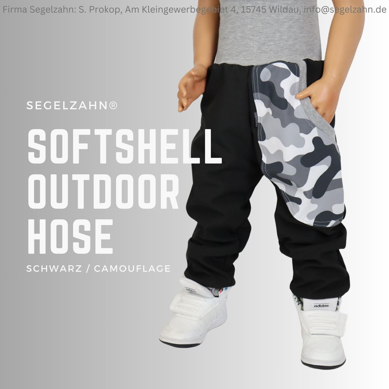Softshell Hose Kinder Camouflage Regenhose, Matschhose, Buddelhose, Thermohose, Outdoorhose, gefüttert - Regenkleidung Junge Kind Tarnhose