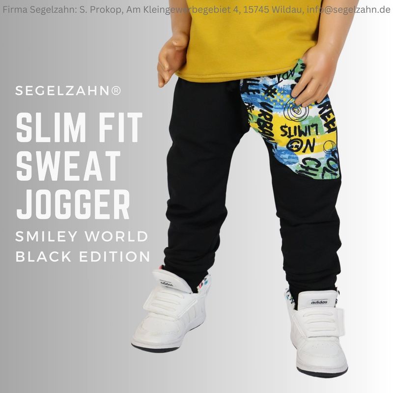 Slim Fit Sweat Hose Kinder, Hosen Junge Mädchen Kind Baby Jogginghose Schwarz Smiley World Sweathose Kinderhose Segelzahn Kinderkleidung Slim Fit Sweat Hose Kinder, Hosen Junge Mädchen Kind Baby Jogginghose Schwarz Smiley World Sweathose Kinderhose Segelzahn Kinderkleidung