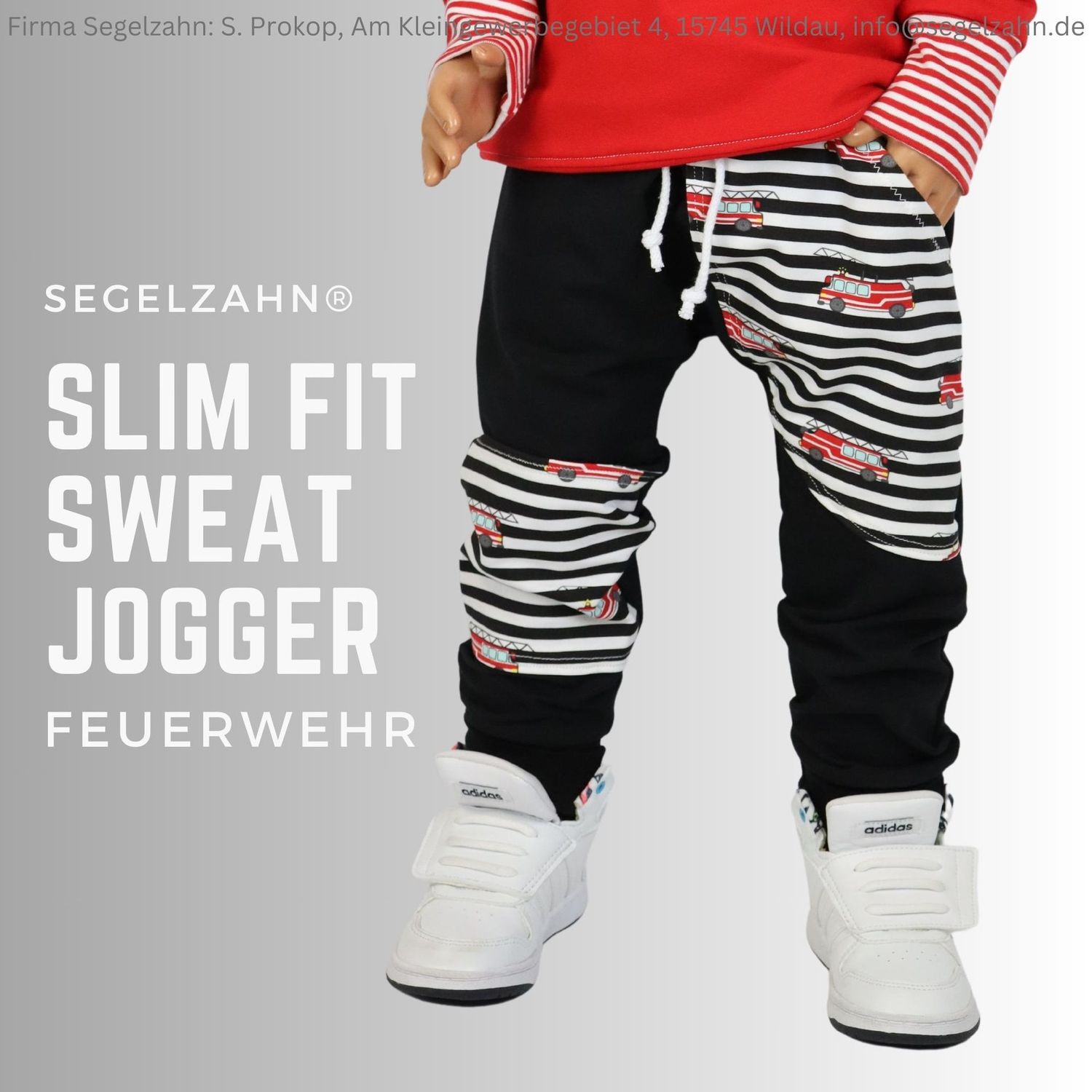 Feuerwehr Hose Kinder Unisex Slim Fit Jogger Schwarz Jungen Mädchen Kind Baby Sweathose, schwarze Hosen Segelzahn Kinderkleidung Jogginghose