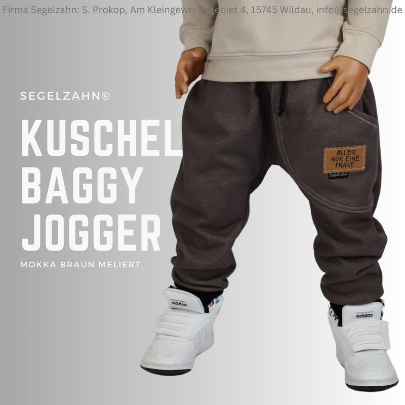 Sweat Hose Kinder Baggy Jogger Mokka Braun Beige Jungen Pumphose Baby Kind Jogginghose Segelzahn Kinderkleidung Mitwachshose Sweathose Jungs