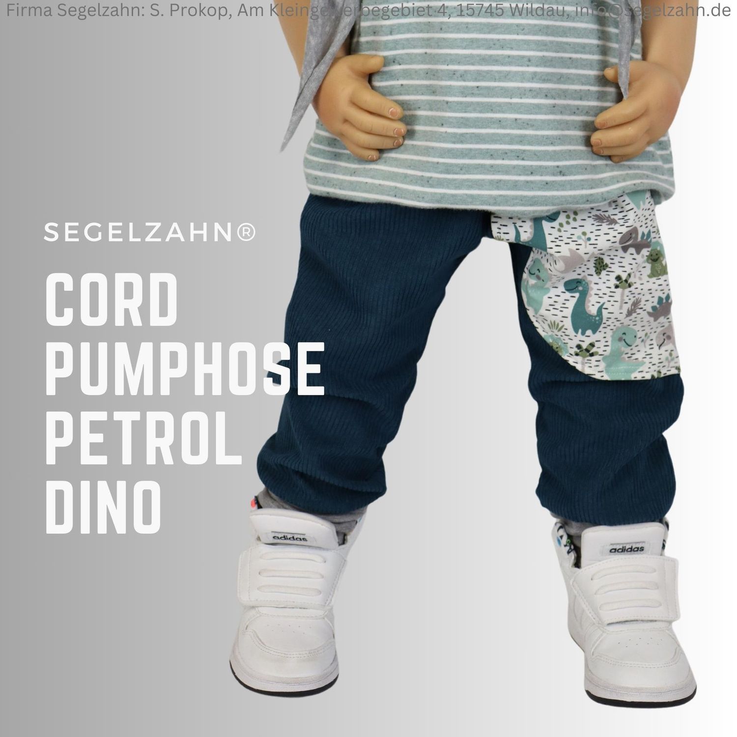 Cord Hose Kinder, Dino Pumphose Unisex Petrol Blau Kind Baby Junge Mädchen Hosen Segelzahn Kinderkleidung Kinderhosen Pumphosen Cordhose