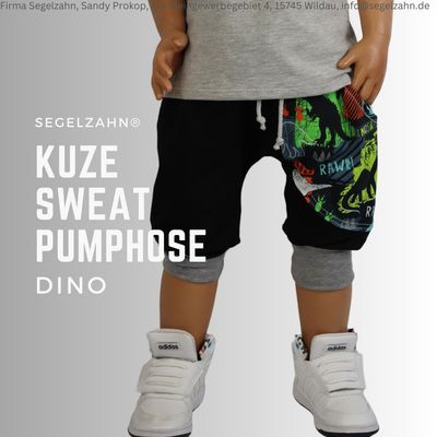 kurze Pumphose Kinder Dino Sweathose Sommerhose Schwarz Kind Baby Junge Mädchen Dinosaurier Kinderhose Segelzahn Kleidung Sommer Hosen Jungs