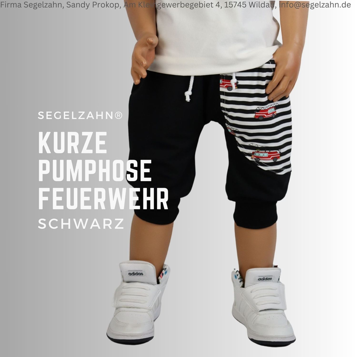 kurze Pumphose Kinder Schwarz Feuerwehr Sweat Hosen Junge Mädchen Kind Baby Sommerhose Kinderhose Segelzahn Kleidung Sommer Sweathose Jungs