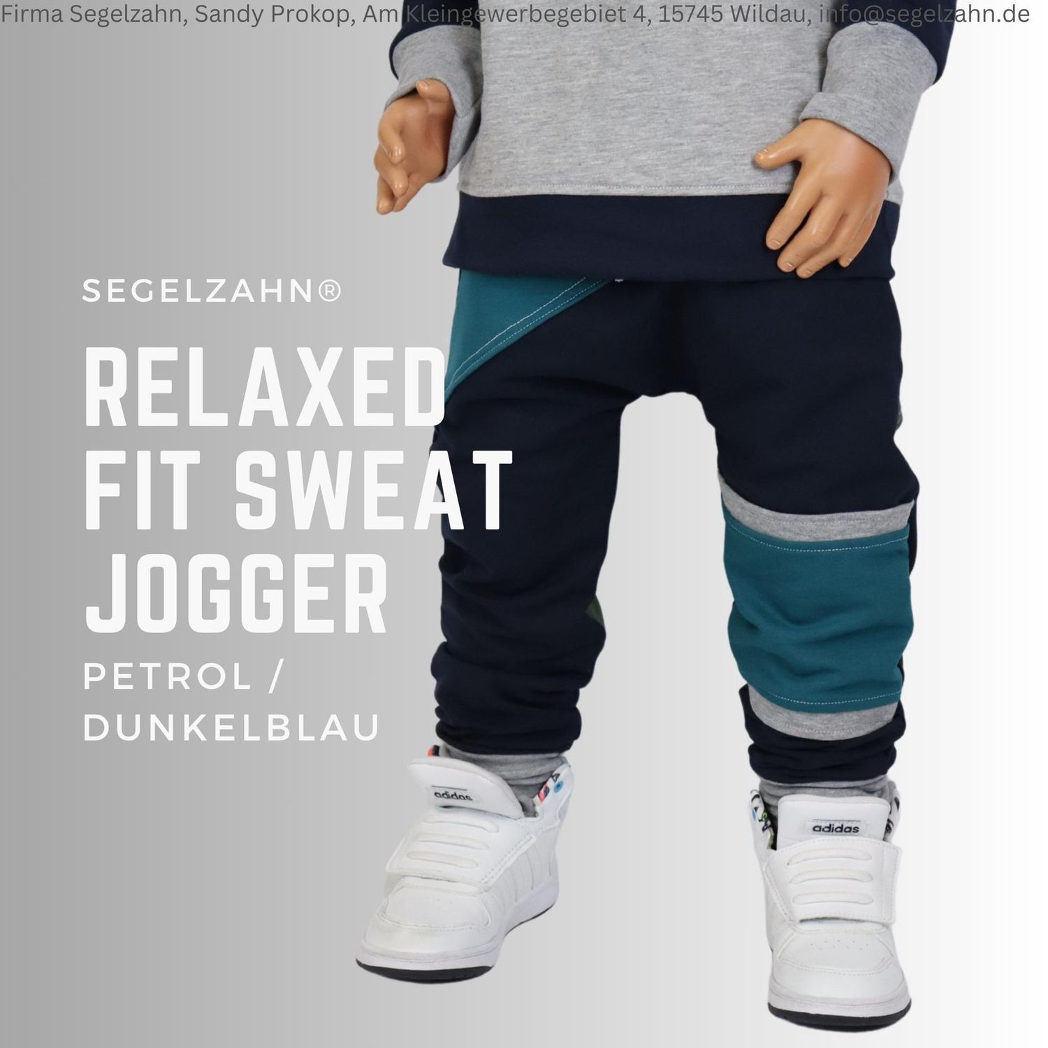 Sweat Hose Kinder, Relaxed Fit Jogger Unisex Junge Mädchen Kind Baby Slim Fit Hosen Blau Petrol Jogginghose Segelzahn Kleidung Kinderhose