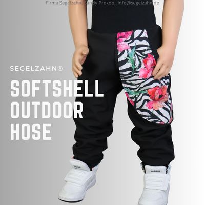 Softshell Hose Mädchen Schwarz, gefütterte, Regenhose Kinder Matschhose, warme Buddelhose Segelzahn Regen Kleidung Thermohose