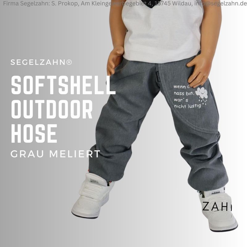 Softshellhose Kinder grau