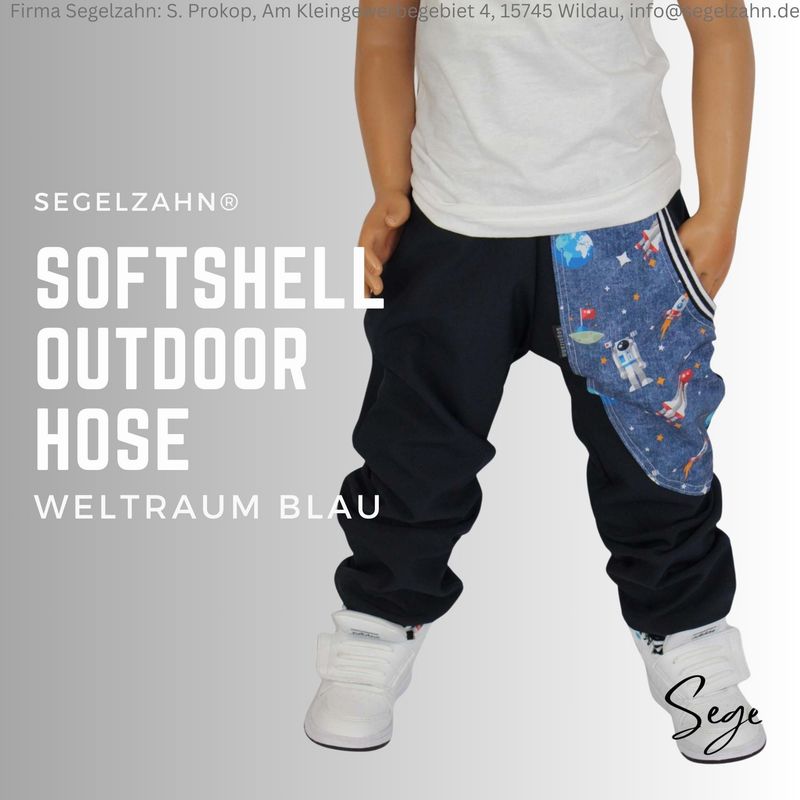 Softshell Hosen  junge blau