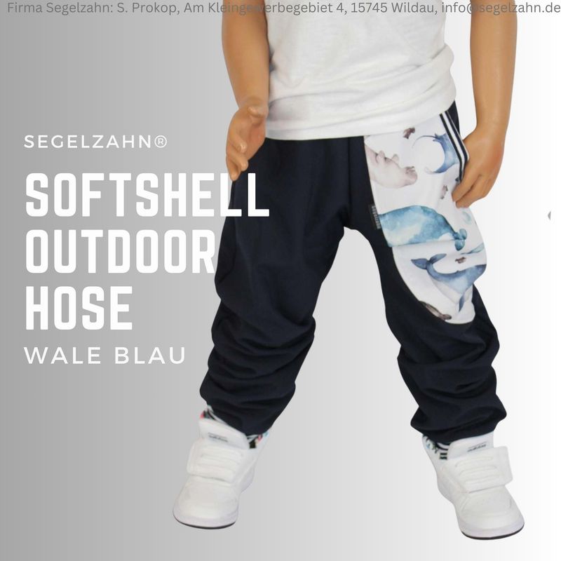 Softshellhose Kinder blau