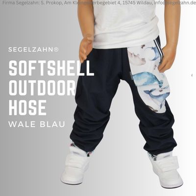 Softshellhose Kinder blau