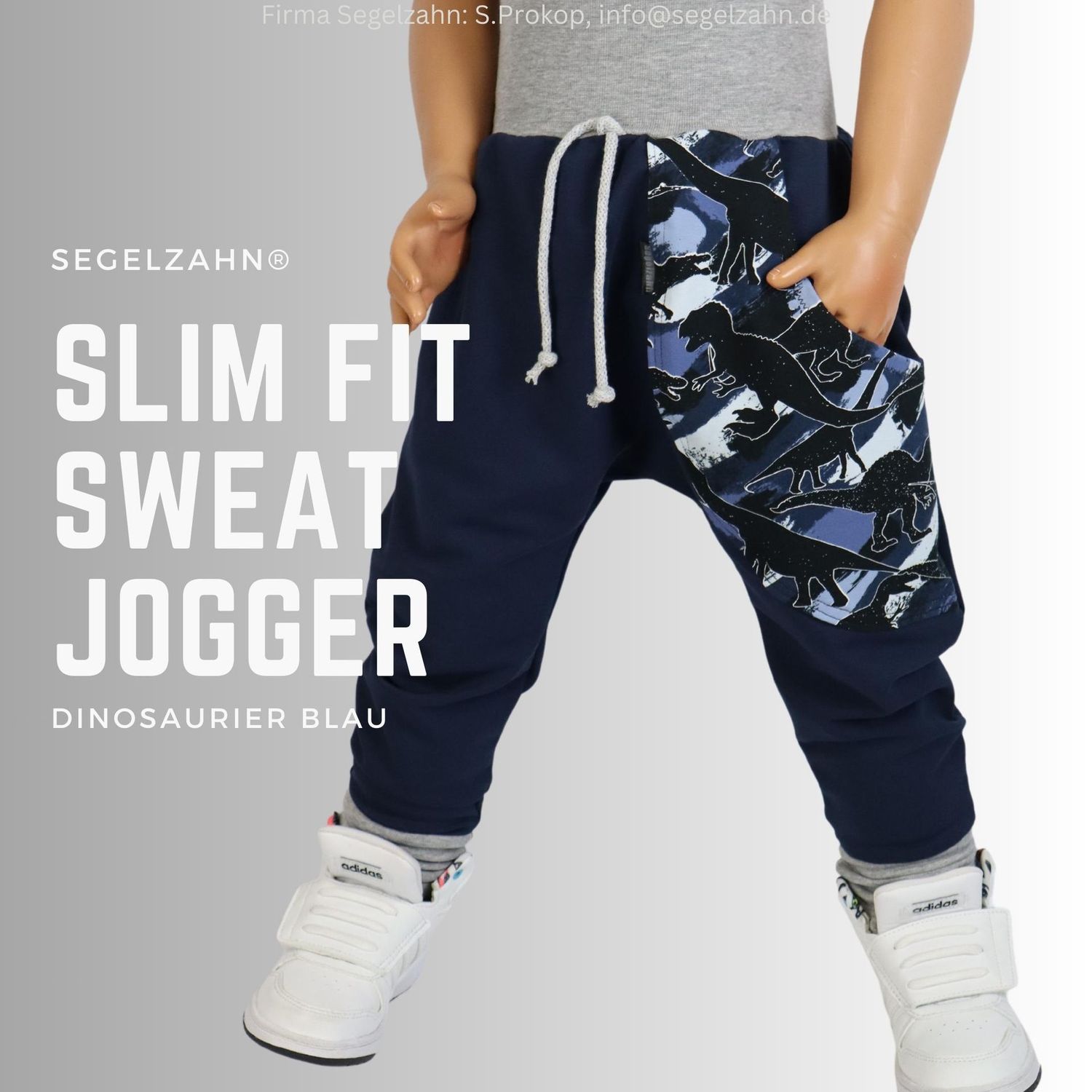 Dino Hose Jungen blau