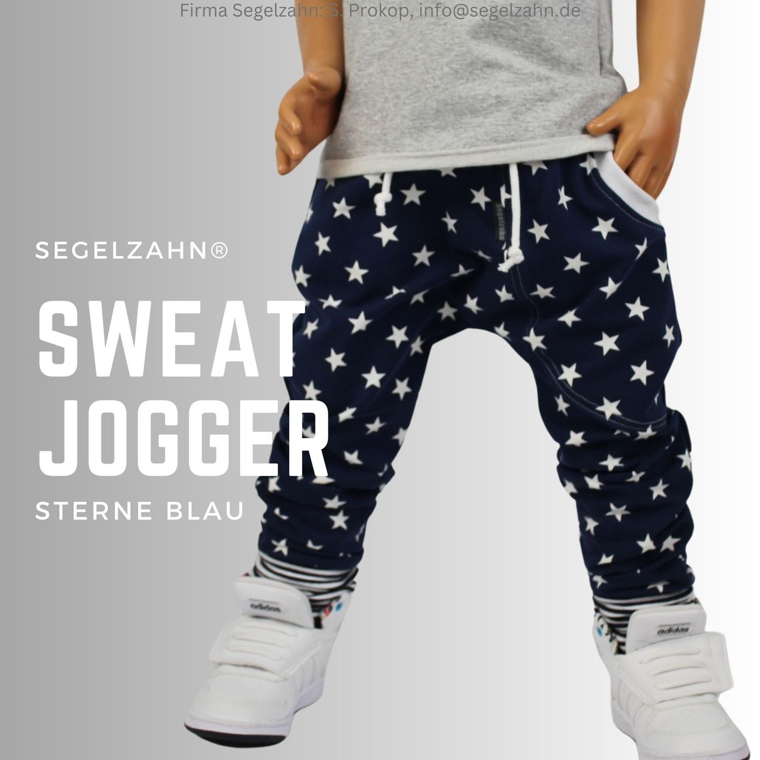 Sweat Hose Kinder, Slim Fit Jogger Jungen Mädchen Jogginghose Kind Baby Hosen blau Segelzahn Kinderkleidung Kinderhose Junge Mitwachshose