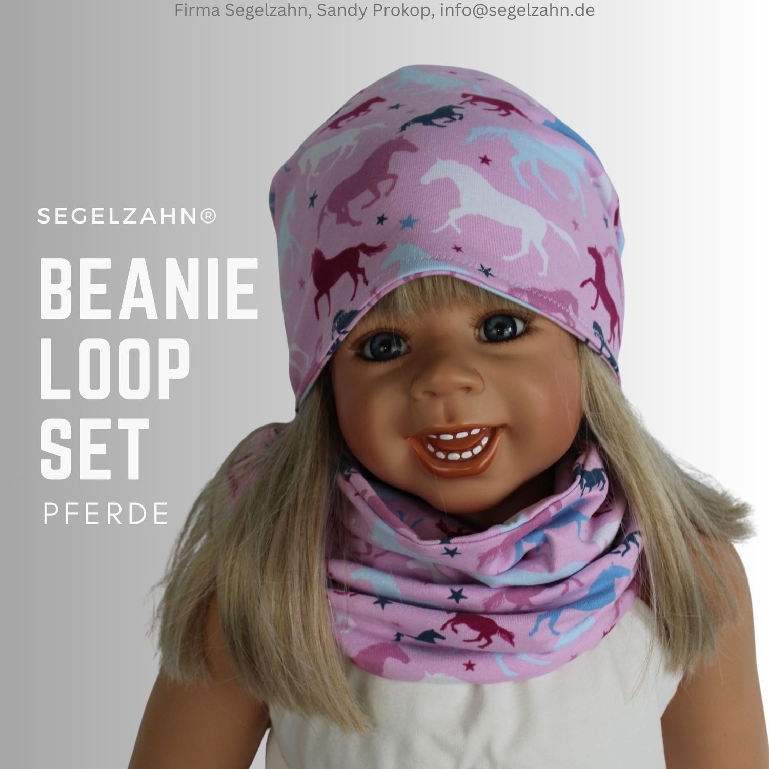 Beanie Loop Set Mädchen Rosa