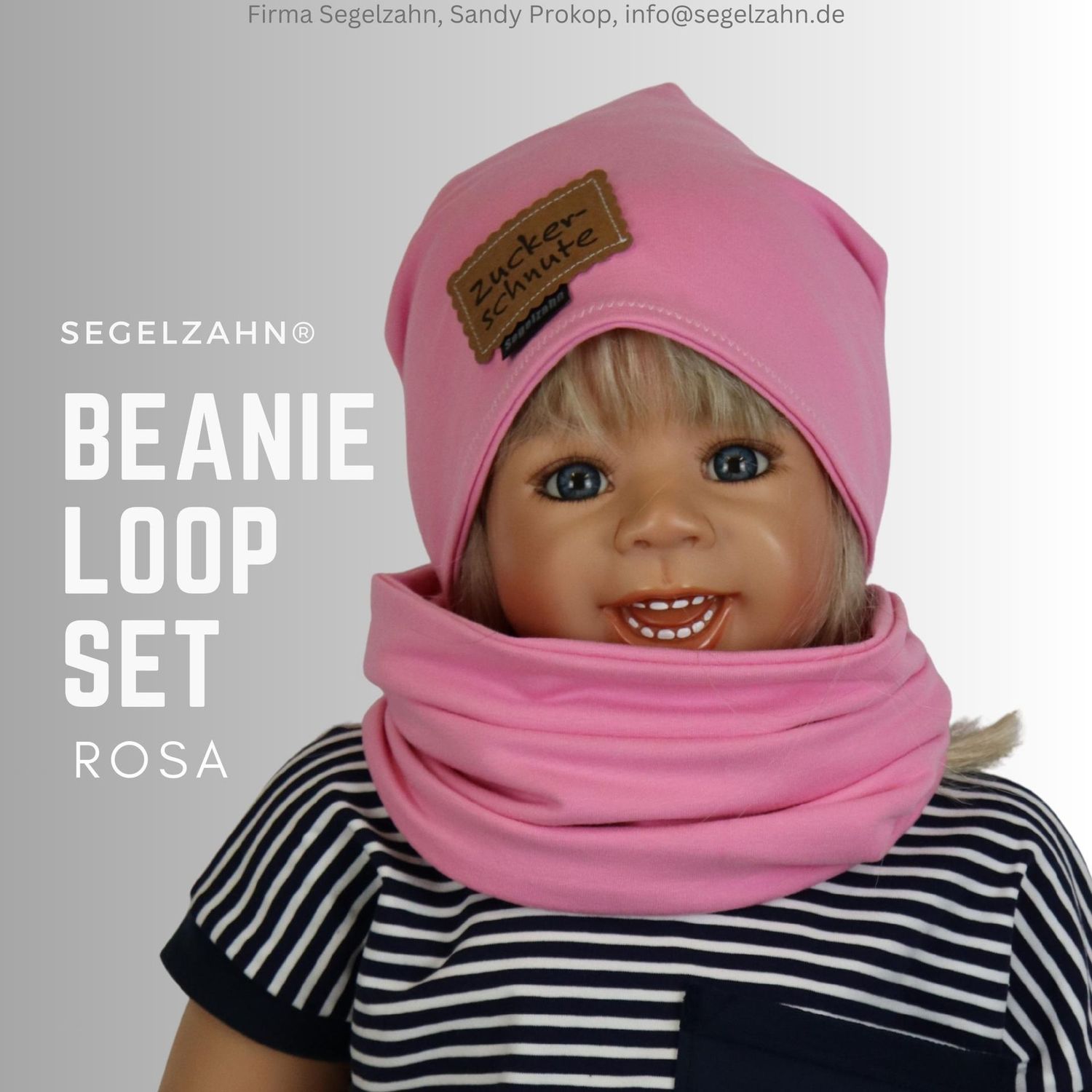 Beanie Loop Set Mädchen rosa