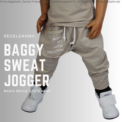 Baggy Hose Kinder, Sweat Jogger Beige Jungen Mädchen Kind Baby Jogginghose Pumphose Sarouel Haremshose Mitwachshose Segelzahn Kleidung Jungs lässig weit geschnittene Baggy Sweat Hose für Kinder