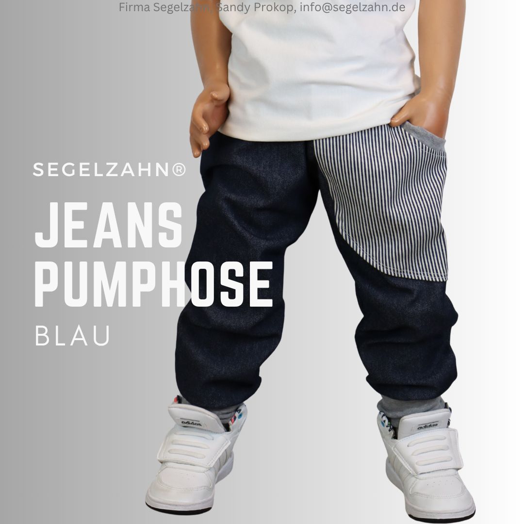 Jeans Hose Kinder Blau Pumphose Jungen Mädchen Baby Kinderhose Jeanshose Unisex Jeanspumphose Segelzahn Kleidung Hosen blaue Kinderjeans Jeans Pumphose Kinder blau
