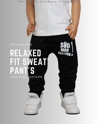 Sweat Hose Kinder Schwarz, Jungen Slim Fit Jogger schwarze Jogginghose Kind Baby Sweathose Segelzahn Kinderkleidung Hosen für Jungs Mädchen