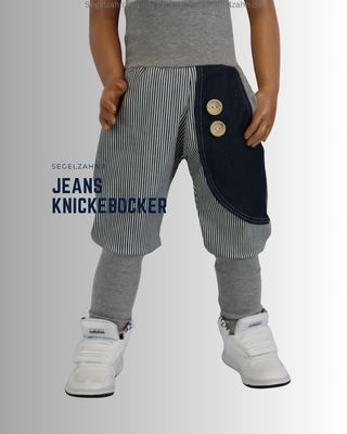 Knickebocker Jeans Pumphose Kinder Unisex Jeanshose für Jungen und Mädchen Segelzahn Kinderkleidung Hosen Kind Baby Kinderhose Jeanspumphose Jeans Pumphose Kinder Kinickebocker blau gestreifte Jeanshose für Jungen und Mädchen Unisex Kinderhose