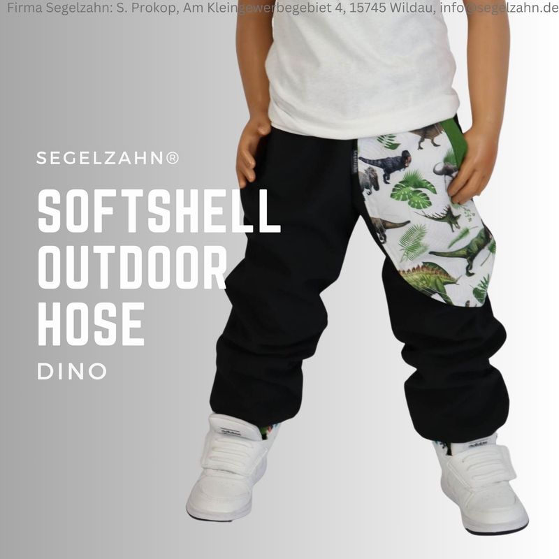 Softshellhose Kinder Dino Regenhose gefüttert, Matschhose Junge Mädchen Dinosaurier Outdoorhose Kind Baby Regen Kleidung Segelzahn Schwarz Softshellhose Kinder Dinosaurier