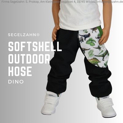 Softshellhose Kinder Dino Regenhose gefüttert, Matschhose Junge Mädchen Dinosaurier Outdoorhose Kind Baby Regen Kleidung Segelzahn Schwarz Softshellhose Kinder Dinosaurier