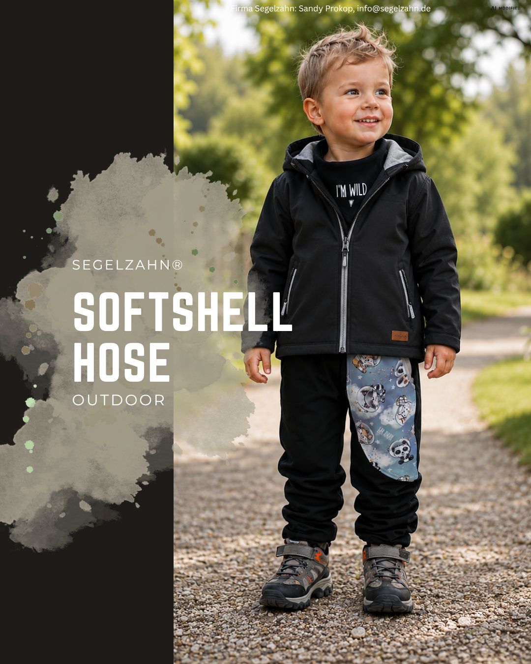 Kinder Softshellhose Schwarz gefüttert | Outdoorhose Unisex - Tiere im Weltraum Kinder Softshellhose mit Fleece-Innenseite, schwarzer Outdoorhose mit Weltraumtiere-Motiv für kleine Abenteurer