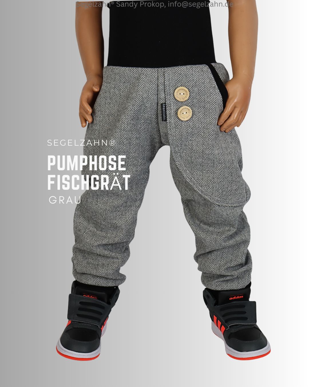 elegante Pumphose Kinder grau Fischgrät Hosen zum Mitwachsen Unisex Kleidung Junge Mädchen Segelzahn Kinderhose robust schlicht Mitwachshose Pumphose Kinder, schlicht Grau mit Fischgrätmuster, robuste Kinderhose mit Seitentasche, Handmade Holzknöpfen und Soft-/Mitwa