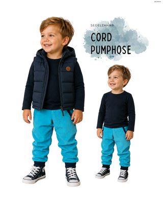 Cord Pumphose Kinder | Unisex Breitcord Kinderhose | Junge Mädchen | Mitwachshose | Kord | Türkis Cord Pumphose Kinder | Unisex Breitcord Kinderhose | Junge Mädchen | Mitwachshose | Kord | Türkis