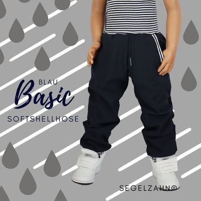 Softshellhose Kinder blau