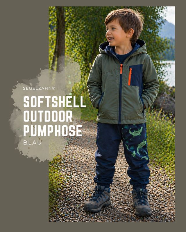 Softshellhose Kinder blau, Unisex gefütterte Regenhose Kind Baby Matschhose mit Krokodil Seitentasche und Softbündchen Blau