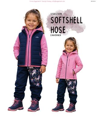 Softshellhose Mädchen gefüttert Einhörner Blau | warme Outdoorhose Kinder | Einhorn Matschhose | Regenhose | Mitwachshose | robust Softshellhose für Mädchen mit Einhorn-Motiv in verschiedenen Tragevarianten – gefütterte Outdoorhose für Kita, Waldkindergart