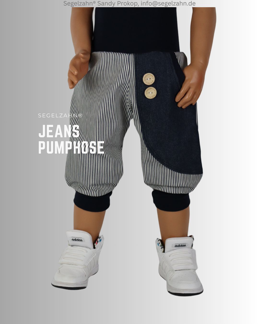 kurze Hose Kinder, Jeans Pumphose Unisex gestreift blau, Sommerhose Jeans Pumphose Kinder, kurze Sommerhose Jeans Unisex gestreift blau, Shorts für Kinder aus robustem Jeansstoff blau gestreift