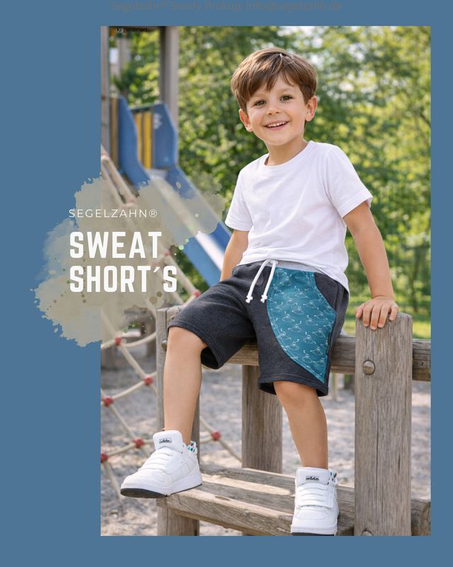 Shorts Kinder, kurze Hose Unisex Dunkelgrau meliert aus weichem French Terry Sweatstoff, Kinderhose gemütlich und ausreichend