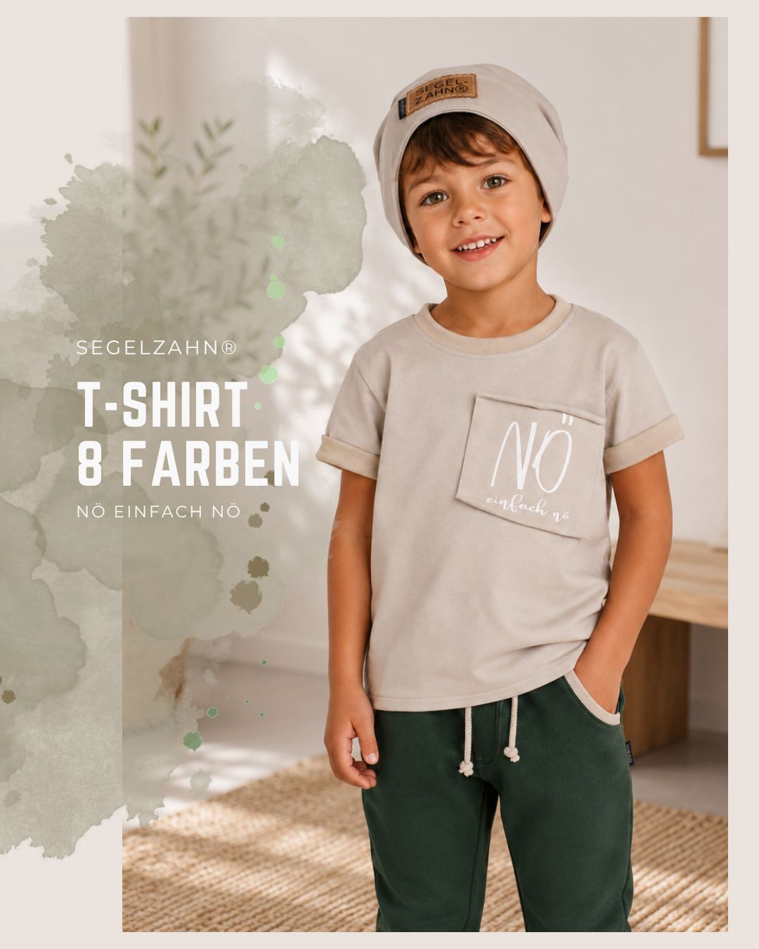 Basic T-Shirt Kinder Unisex in 8 Farben | mit frechem Spruch | Shirt kurzarm Jungen Mädchen | Sommershirt | Sweat | Nö einfach nö | Tshirt Basic T-Shirt Kinder Unisex in 8 Farben mit Brustpatch Nö einfach nö Aufdruck. Sommer Shirt in Beige, Blau, Schwarz, Grau, Du