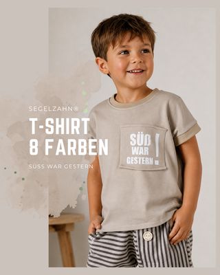 Kinder T-Shirt | Unisex | 8 Farben | SÜß WAR GESTERN! | Sommer Shirt Junge & Mädchen | Sweat Baumwolle | Sommerkleidung | kurzarm Tshirt Kinder T-Shirt Unisex in 8 Farben, kurzarmshirt für den Sommer mit coolem Vintage Brustpatch, frechem Spruch