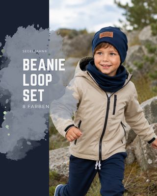 Beanie Loop Set Kinder 8 Farben | personalisierbar | mit Spruch | Kindermütze Schal Unisex | gefüttert Fleece oder ungefüttert | Kindermütze Beanie Loop Set Kinder 8 Farben | personalisierbar | mit Spruch | Kindermütze Schal Unisex | gefüttert Fleece oder ungefüttert | Kindermütze