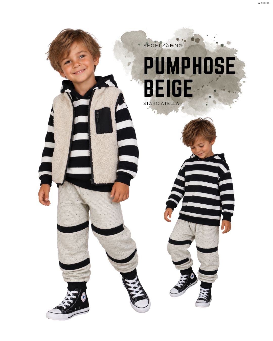 Pumphose Kinder Unisex  | verstärkte Knie | Kinderhose für Jungen und Mädchen  | Mitwachshose | Ottoman Ripp