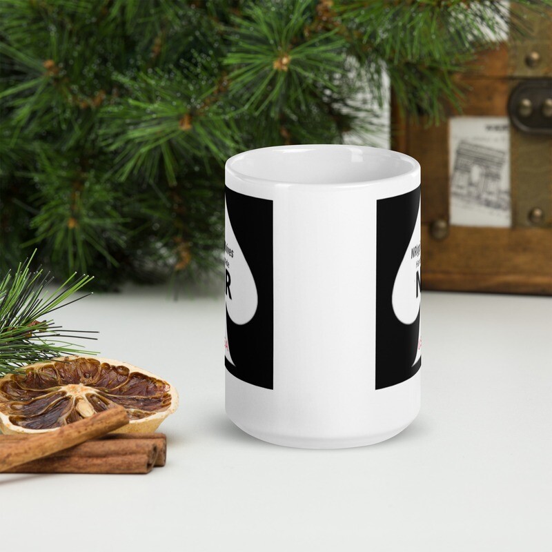 White glossy mug