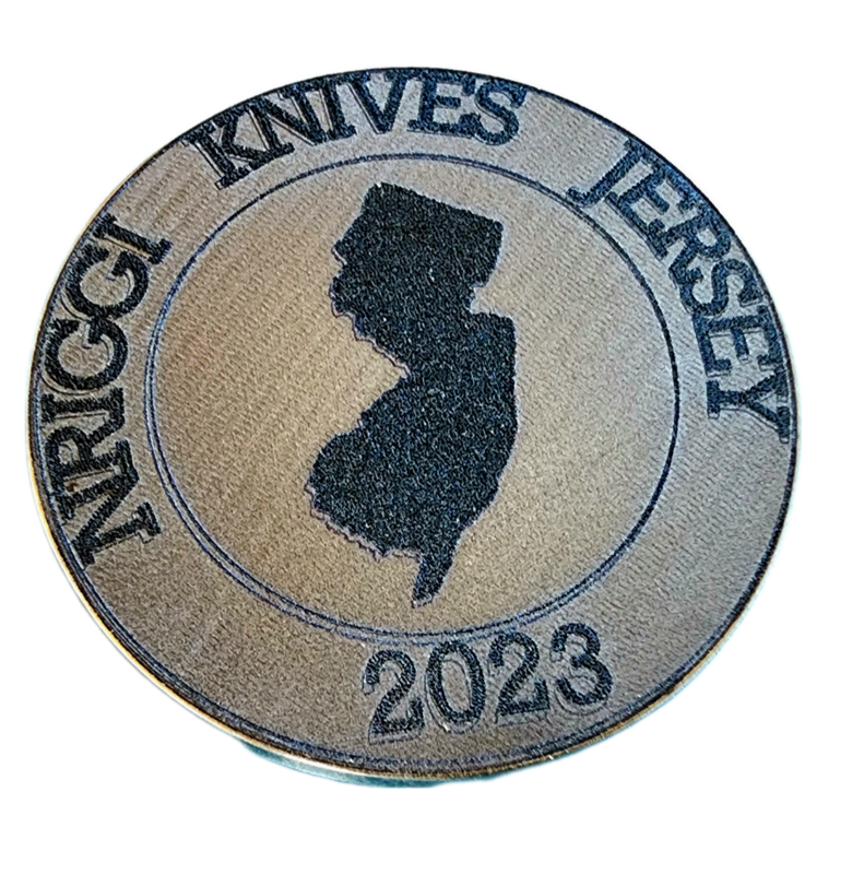 N Riggi Knives Titanium Challenge Coin
