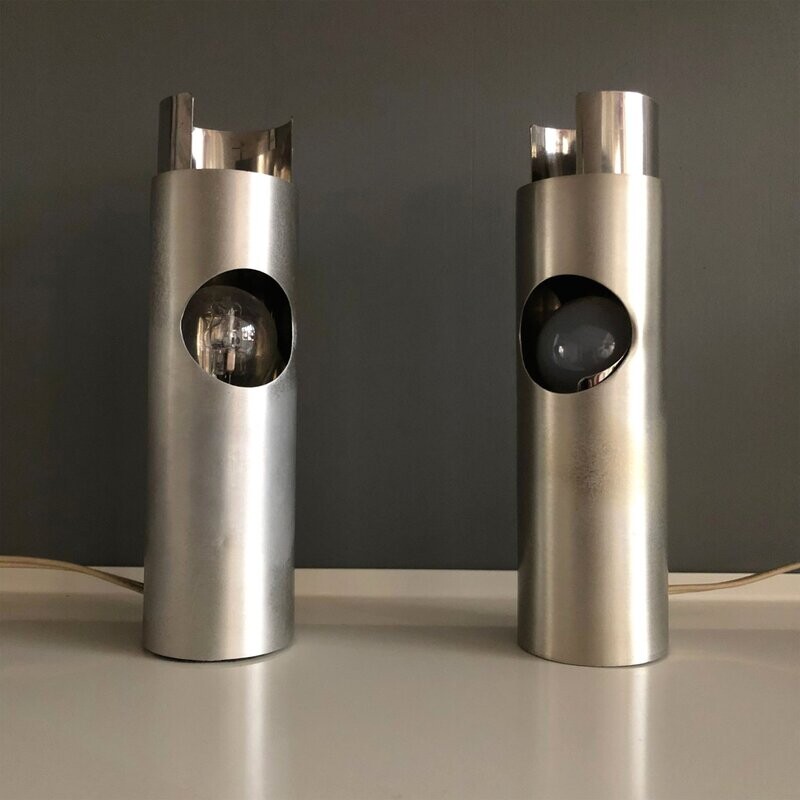 ​Coppia di lampade 'Privacy' vintage anni'70, design di Gaetano Missaglia