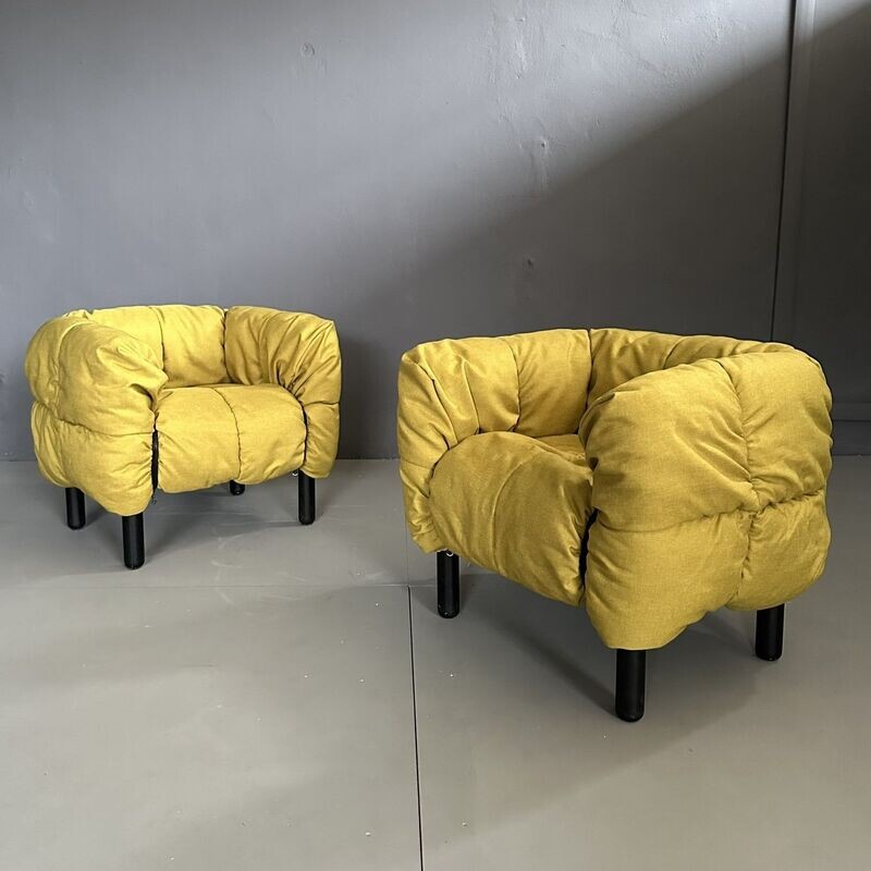 Set di due Poltrone 'Pecorelle' design di  Cini Boeri per Arflex, 1968