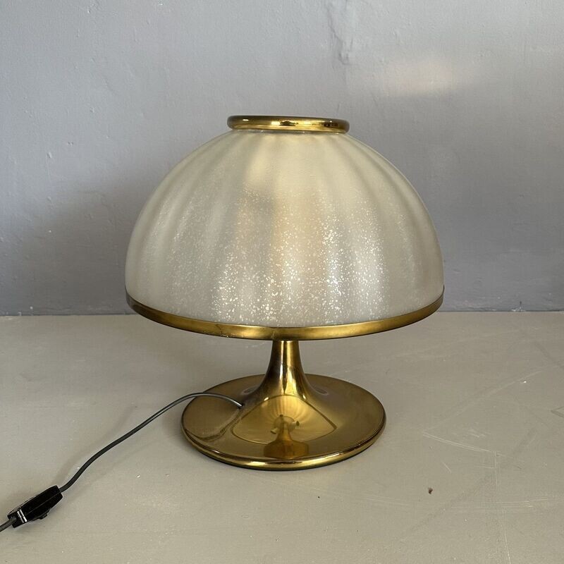 ​Lampada da tavolo a fungo, design di F. Fabbian, manifattura Italiana, anni Settanta