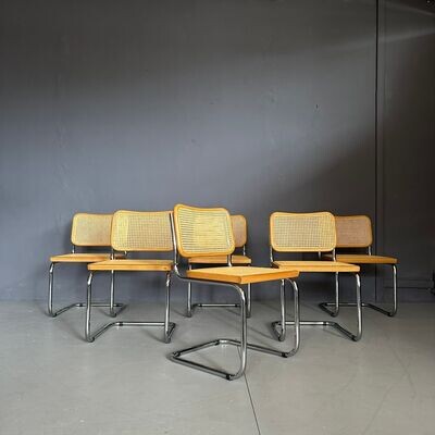 ​Set di 6 sedie modello CESCA modello B.32, design di Marcel Breuer per Gavina