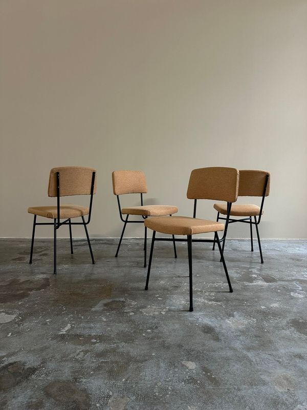 Set di 4 sedie, anni Sessanta, manifattura Italiana
