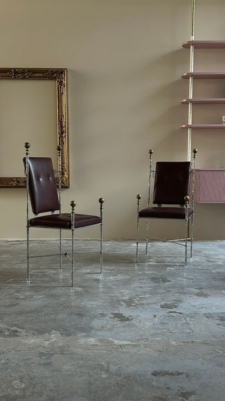 Coppia di sedie realizzate dal designer scultore Felix Agostini nel 1969, Francia