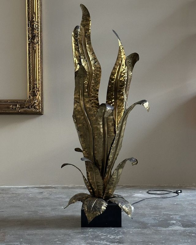 Lampada da terra  anni '70, attribuita a Henri Fernandez per la Maison Honoré