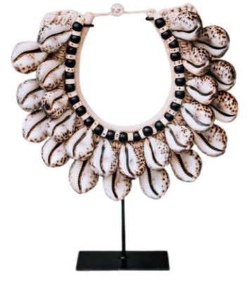 COLLAR PAPÚA de cauri Tigre 3