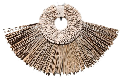 COLLAR PAPÚA jerami conchas y paja natural
