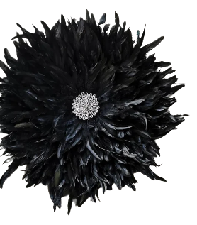 JUJUHAT DE PLUMAS | Negro | varios tamaños y colores