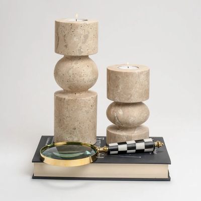 Portavelas Kyoto Travertine