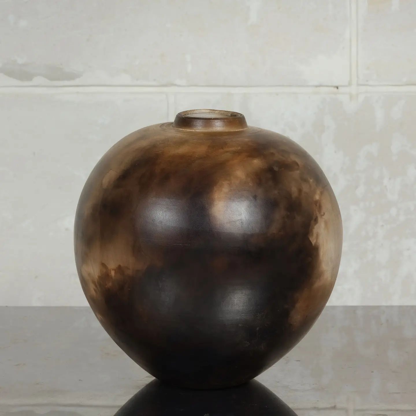 Cerámica Zulú, Pátina Ahumada, Esférica, Sudáfrica