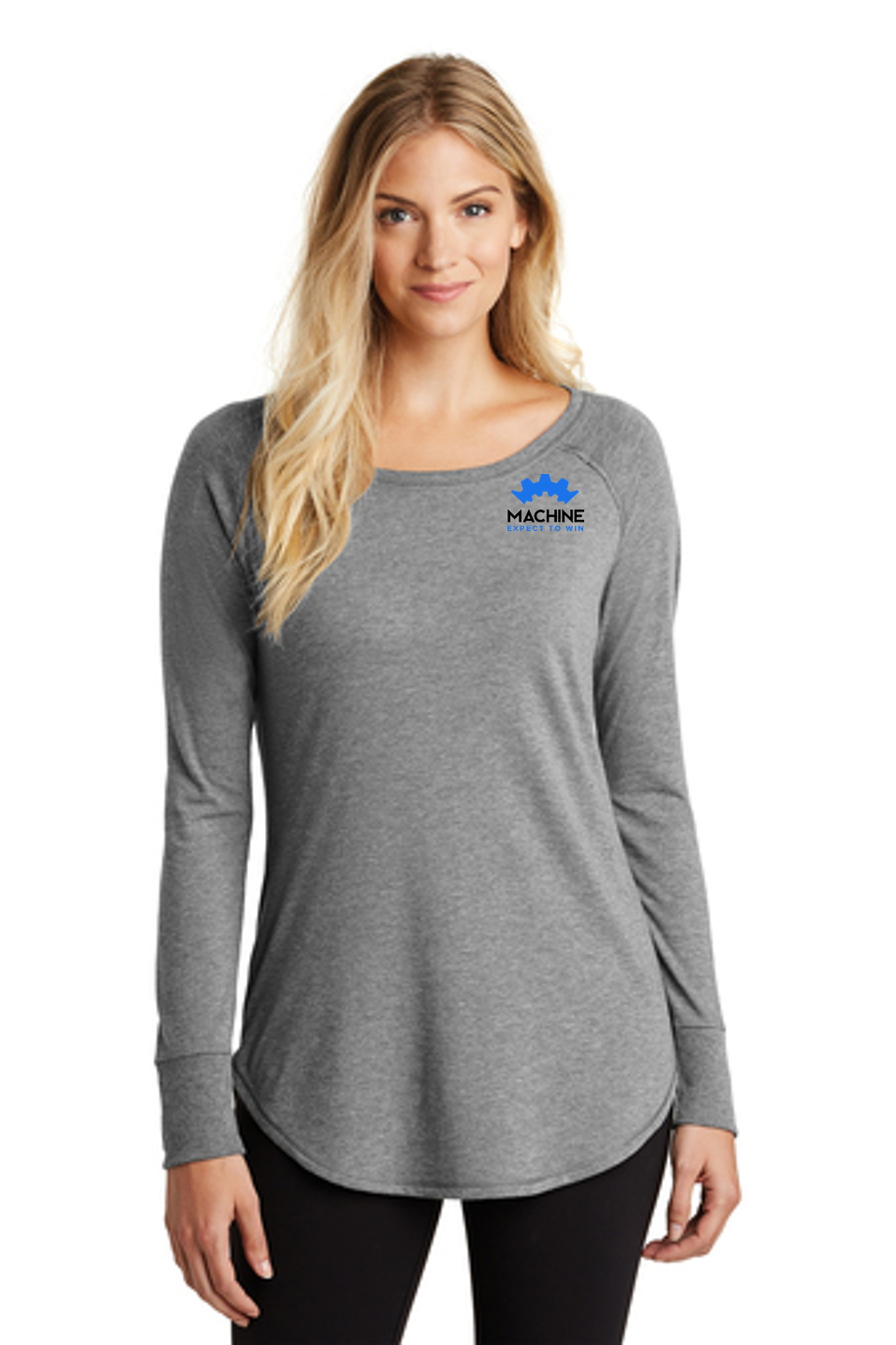 Machine - 15 - Women - Grey Frost / Navy Frost - Long Sleeve Tunic Tee
